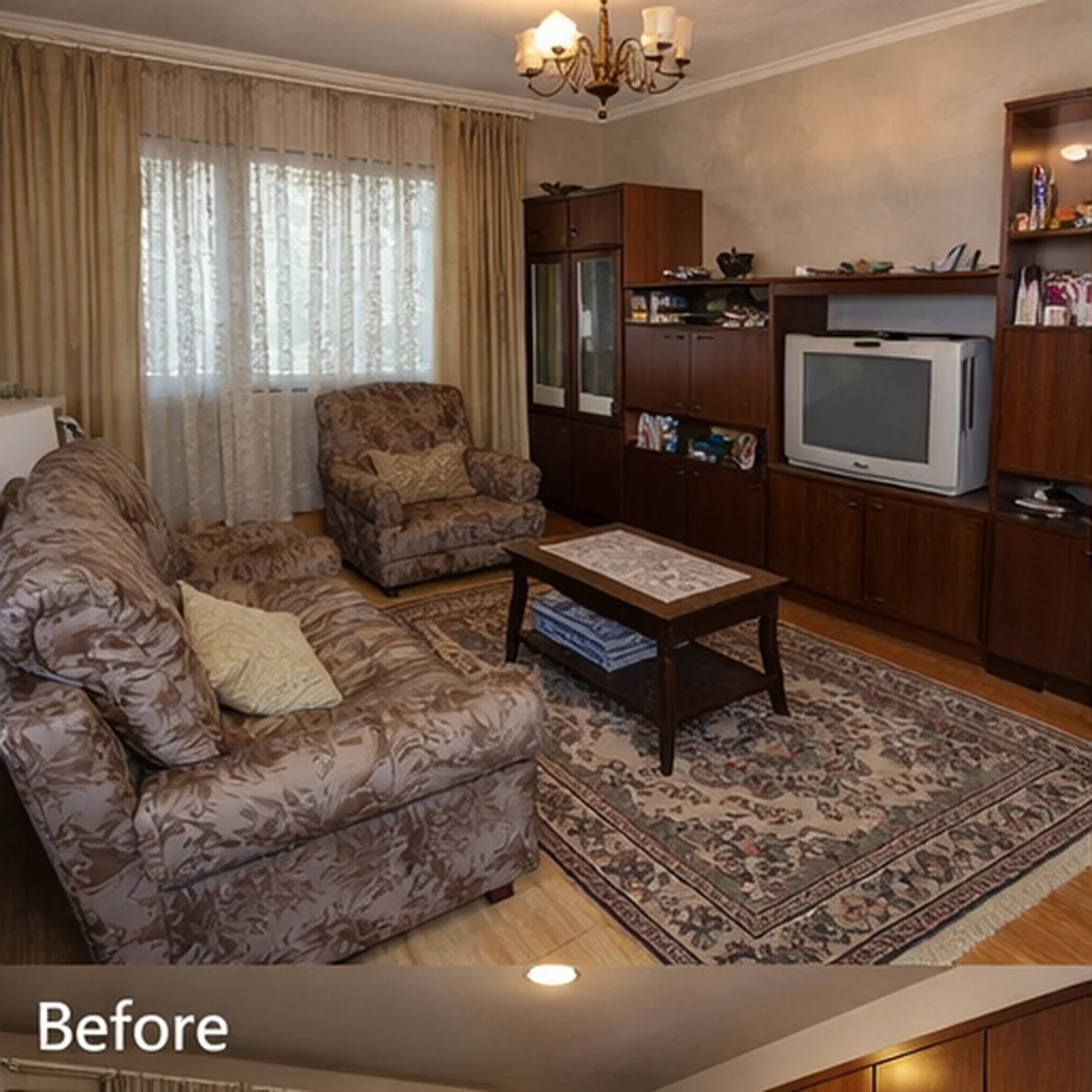 İzmir ev tadilatı öncesi salon görünümü