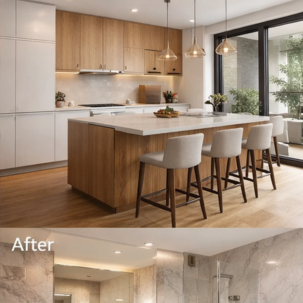 İzmir mutfak tadilatı sonrası ada mutfak dönüşümü